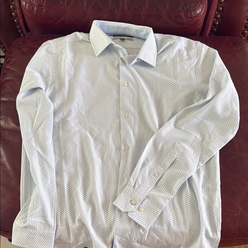 Report Collection Blue Casual Button Down Shirt